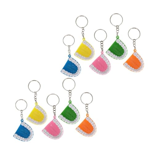 NHYHEHMR 2Sets Schlüsselbund Anhänger Falsch Zahndesign für Halloween -Auto -Schlüsselanhänger Süßes Zahndekor für Mode 10pcs*2 von NHYHEHMR