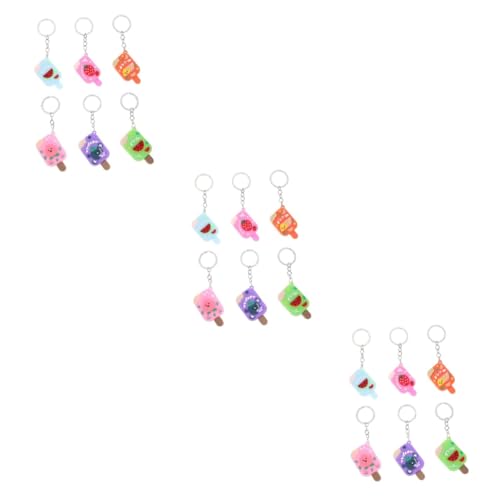 NHYHEHMR 3Sets Ice Cream Keychain -Geldbörse Anhänger kreative Schlüsselringe Eisanhänger Keychains Schlüsselketten Schlüssel Dekorationen Schlüsselring Decors Bag Pendant Eiscreme Anhänger 6pcs*3 von NHYHEHMR