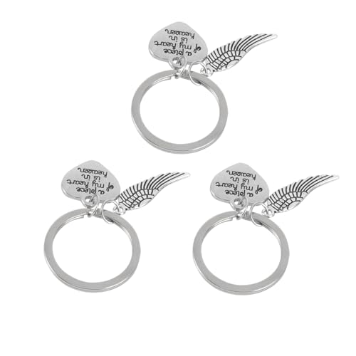 NHYHEHMR 3pcs Angel Wing Love Heart Keychain Exquisite Single Wing Key Ring süßes Schlüsselbund -Hängendekor für Taschen Rucksäcke Tasten für Paare und besondere Anlässe vorhanden von NHYHEHMR