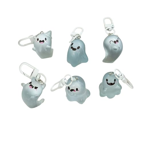 NHYHEHMR 6pieces Eerie Jelly Specter Schlüsselanlagen Halloween Specter Schlüsselbund Charme von NHYHEHMR