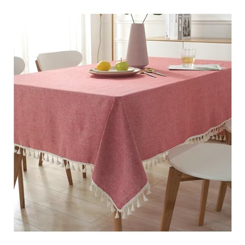 NHYHEHMR Esstisch Stoff quadratisch, rechteckig rosa Tischtuch 120x120 cm Baumwollwäsche waschbare Feste Farbe mit Quasten Tischtuch zum Essen in Innenräumen und im Freien NHYHEHMR Esstisch Stoff quadratisch, rechteckig rosa Tischtuch 120x120 cm Baumwollwäsche waschbare Feste Farbe mit Quasten Tischtuch zum Essen in Innenräumen und im Freien von NHYHEHMR