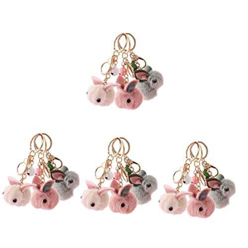NHYHEHMR Keychain Rabbit -Rucksackschlüsselkäse -Pendell Brieftasche Keychain -Autoschlüsselkäse Zodiac Rabbit -Anhänger (wie gezeigtx12pcs 6x5cm) von NHYHEHMR