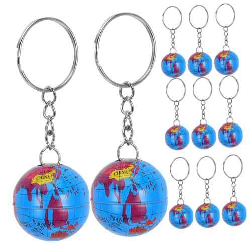 NHYHEHMR Set Globe Keychains Multipack Metal Keyring Accessoires kreative Schlüsselringe für Autoschlüssel Neuheit Keyring Set PCs von NHYHEHMR