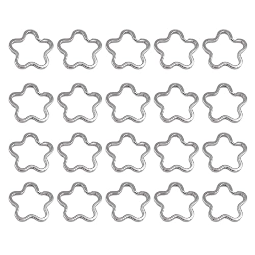 Packung mit 20 unregelmäßigen Schlüsselringen kreativer Silbermetallschlüsselkette für Handwerksschlüsselkettenzubehör Schmuckversorgungen Packung mit 20 unregelmäßigen Schlüsselringen kreativer Silbermetallschlüsselkette für Handwerksschlüsselkettenzubehör Schmuckversorgungen von NHYHEHMR