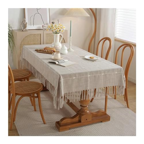 Rechteck Tischdecke Bauernhaus, Kaffee -Tischdecke 90x90 cm Baumwollwäsche Hitzebeständige Plaid mit Quasten -Tischdecke für Küche Dinning Tabletop Dekoration Rechteck Tischdecke Bauernhaus, Kaffee -Tischdecke 90x90 cm Baumwollwäsche Hitzebeständige Plaid mit Quasten -Tischdecke für Küche Dinning Tabletop Dekoration von NHYHEHMR