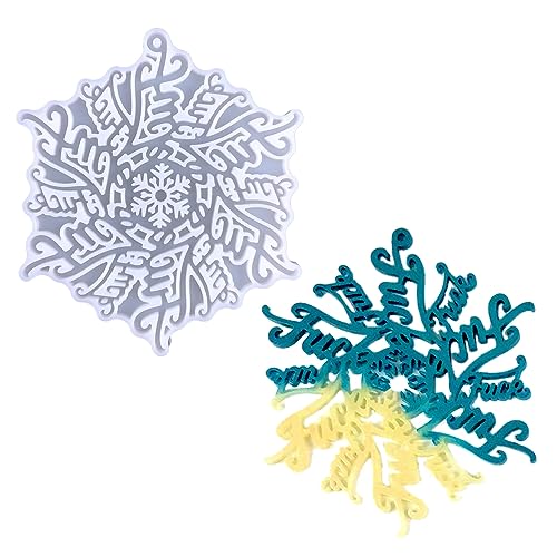 Snowflake Silicone Silicone Pendant Mold Resin Casting Mold for Holiday Craft Supplies Snowflake Keychain Mold von NHYHEHMR