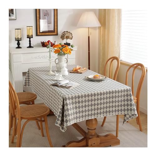 Tischdecke rechteckige, graue Tischdecke 90x90 cm Polyester Baumwolltischtisch -Tischdecke für Küche Esstischdekoration Tischdecke rechteckige, graue Tischdecke 90x90 cm Polyester Baumwolltischtisch -Tischdecke für Küche Esstischdekoration von NHYHEHMR