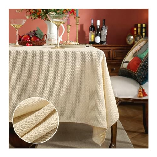 Tischkleidung Baumwollwäsche, Rechteck gelber Tisch Kleidung 90x90 cm Nicht -Schlupf -Farbwaffelmuster Tischdecke für Esstisch Tischkleidung Baumwollwäsche, Rechteck gelber Tisch Kleidung 90x90 cm Nicht -Schlupf -Farbwaffelmuster Tischdecke für Esstisch von NHYHEHMR