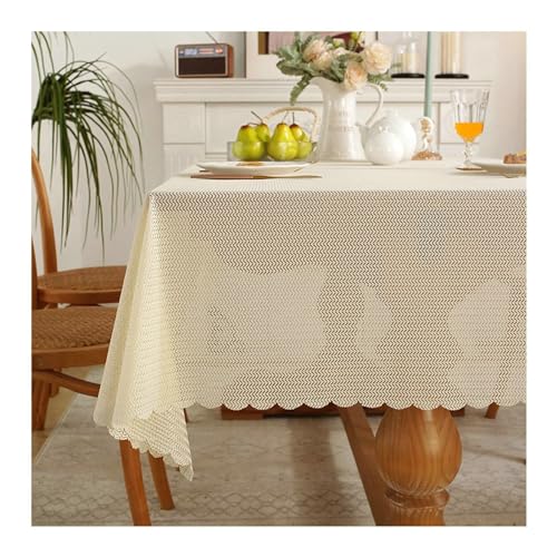 Tischkleidung Chenille, Rechteck -Tischdecke 100x160 cm wasserdichte Festtabelle für die Küche Dinning Tabletop Dekoration, Beige Gelb Tischkleidung Chenille, Rechteck -Tischdecke 100x160 cm wasserdichte Festtabelle für die Küche Dinning Tabletop Dekoration, Beige Gelb von NHYHEHMR