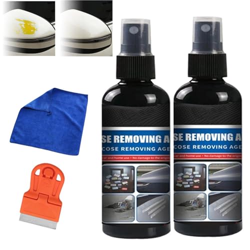 Multifunktionaler Klebstoffentferner-Spray für Auto, Mehrzweck-Kleberentferner, entfernt effizient Klebstoff, Aufkleber, Etiketten, Aufkleber, Klebebandrückstände für Autos, Fenster, Türen (100 ml, 2 von NIANE