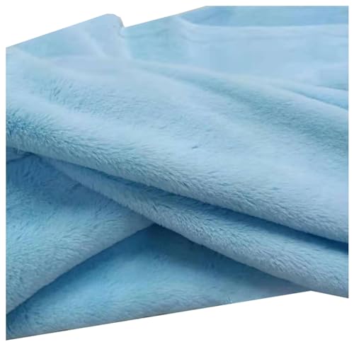 Kunstpelz Fellstoff Fellimitat zum Nähen 160x50cm Kunstfell Plüschstoff Ideal zum Basteln Teppich Dekorieren Kleidung, 8mm Florlänge(Color:blue) von NIANTONG