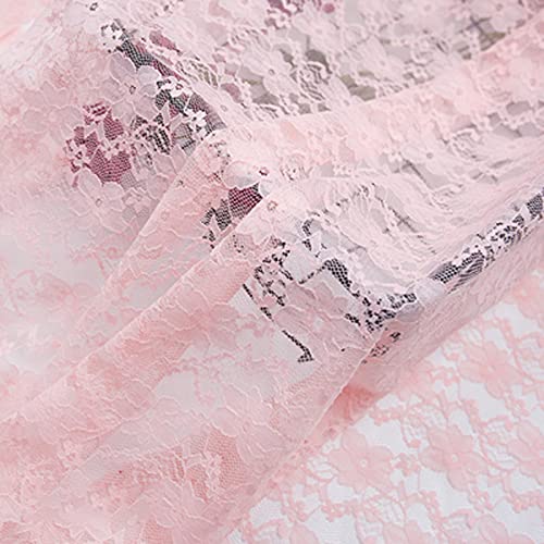 NIANTONG 150 cm Breit Spitzenstoff Spitzenband Spitzenborte Vintage Zierspitze Häkelspitze Dekoband Zierband Für Nähen Handwerk Hochzeit Deko Verkauft Von 1m(Color:Rosa) von NIANTONG