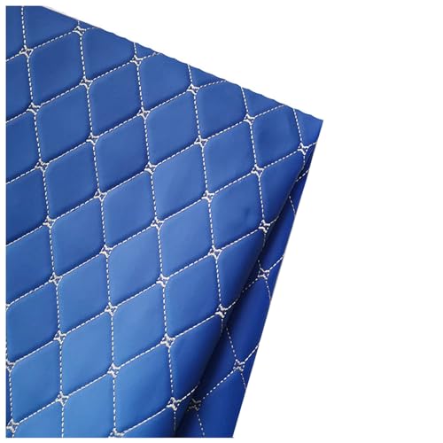 NIANTONG Kunstleder Meterware Kunstleder Gesteppt Kaschiert Polsterstoff Stoff 1,4x1m Wasserdicht Bezugsstoff Lederoptik für Handwerk DIY Nähen Möbel Autos(Size:1m,Color:königsblau) von NIANTONG