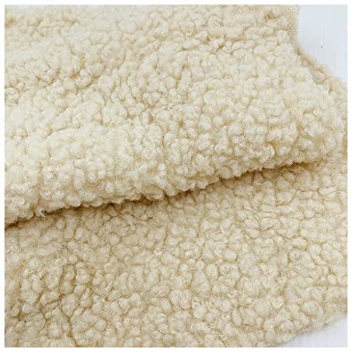 NIANTONG Kunstpelz Stoff Sherpa Fleecestoff Meterware Einfarbig Weicher Faux Schaffell Dekostoff 150x100cm für Kleidung, Spielzeug, Sofabezug, Appeal, DIY Crafts(Color:3) von NIANTONG