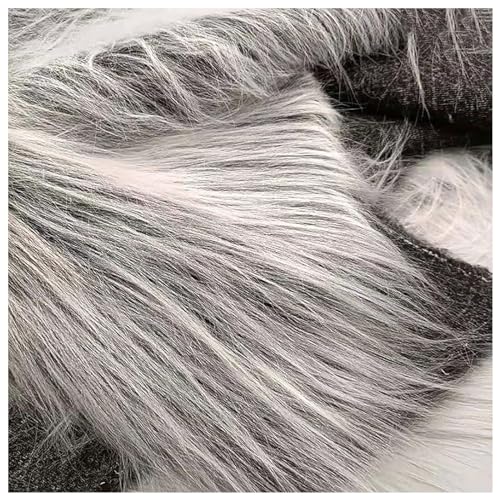 NIANTONG Langfloriges Kunstfell Stoff Kunstpelzstoff Plüschstoff Flauschiger Stoff für Kostümmode Teppiche Requisiten Kulissen Cosplay Stuhldekoration Fotografie Crafts 170x50cm(Color:Bartfarbe) von NIANTONG