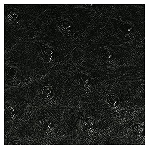 NIANTONG Straußenmuster Kunstleder Stoff Polsterstoff Meterware 135x100cm Weich Kunstleder Vinyl Stoff Möbel Sitzbezug, Taschen Basteln, Haarschleifen(Color:black1) von NIANTONG