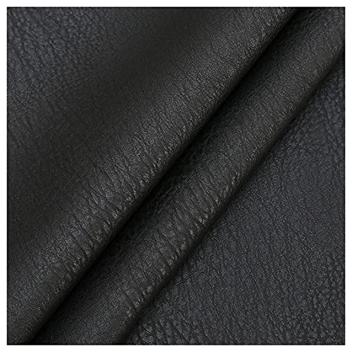 NIANTONG Vintage Textur Kunstleder Polsterstoff Meterware 138x100cm Vinyl Wasserdichtes Bezugsstoff für Sofa Stuhl Möbel, Autofutter, DIY Handwerk(Color:black1) von NIANTONG