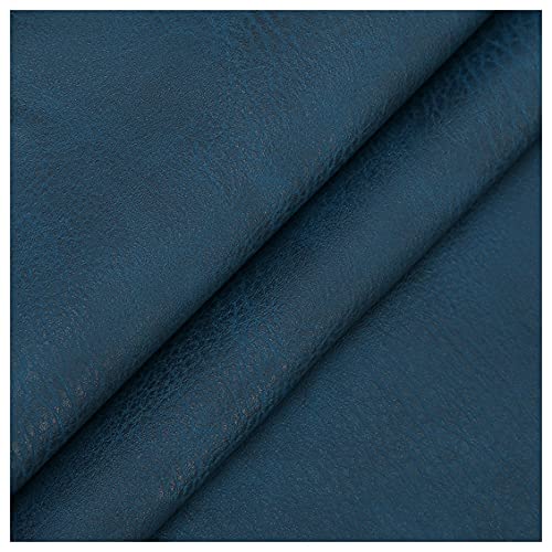 NIANTONG Vintage Textur Kunstleder Polsterstoff Meterware 138x100cm Vinyl Wasserdichtes Bezugsstoff für Sofa Stuhl Möbel, Autofutter, DIY Handwerk(Color:blue9) von NIANTONG
