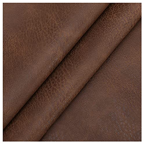 NIANTONG Vintage Textur Kunstleder Polsterstoff Meterware 138x100cm Vinyl Wasserdichtes Bezugsstoff für Sofa Stuhl Möbel, Autofutter, DIY Handwerk(Color:brown11) von NIANTONG