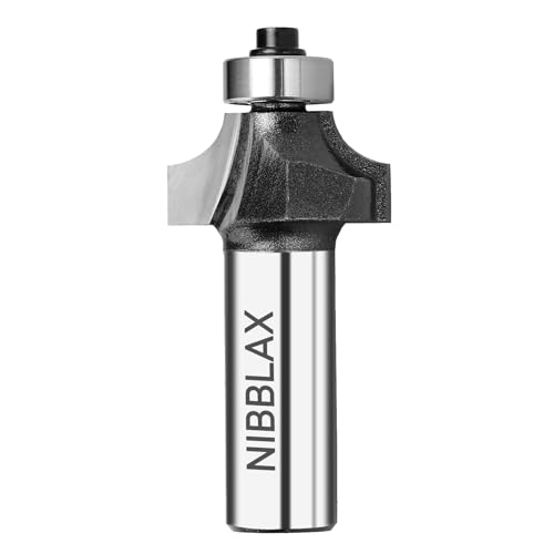 NIBBLAX Rundfräsen-Bit, 1,9 cm Radius, 1,27 cm Schaft, 2 Fluten, Wolframcarbid, Rundschnitt, Eckenrundungskantenform-Bit NIBBLAX Rundfräsen-Bit, 1,9 cm Radius, 1,27 cm Schaft, 2 Fluten, Wolframcarbid, Rundschnitt, Eckenrundungskantenform-Bit von NIBBLAX