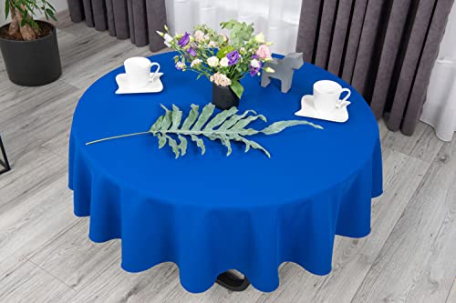 NIBLO Tischdecke Tischläufer Tischtuch Tischwäsche Tischdekoration Tafeltuch (Kornblumen, Oval Tischdecke - 140 x 260 cm) von NIBLO