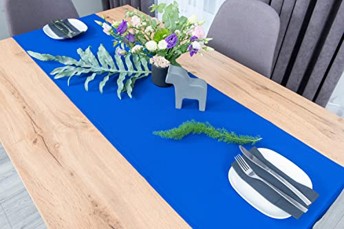 NIBLO Tischdecke Tischläufer Tischtuch Tischwäsche Tischdekoration Tafeltuch (Kornblumen, Tischläufer - 40 x 120 cm) von NIBLO