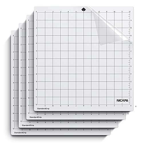 Nicapa Schneidematte für Silhouette Cameo 4/3/2/1, [Standardgrip 30.5CM x30.5CM,4 STK] klebriges flexibles rutschfeste Ersatzzubehör Matten für Silhouette Cameo von NICAPA