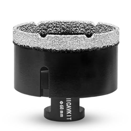NICAVKIT 68mm Diamant Fliesenbohrer, M14 Diamant Lochsäge Bohrkrone, Diamantbohrer für Porzellan Fliese Granit Marmor Fliesen Bohren NICAVKIT 68mm Diamant Fliesenbohrer, M14 Diamant Lochsäge Bohrkrone, Diamantbohrer für Porzellan Fliese Granit Marmor Fliesen Bohren von NICAVKIT