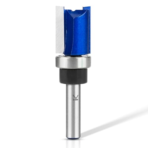 NICAVKIT Bündigfräser 8 mm Schaft, Arbeitslänge 25 mm Kanten Kopierfräser Bündigfräser mit Kugellager Holz Fräser Router Bit für Holz, Ø 19 mm Schnittdurchmesser NICAVKIT Bündigfräser 8 mm Schaft, Arbeitslänge 25 mm Kanten Kopierfräser Bündigfräser mit Kugellager Holz Fräser Router Bit für Holz, Ø 19 mm Schnittdurchmesser von NICAVKIT