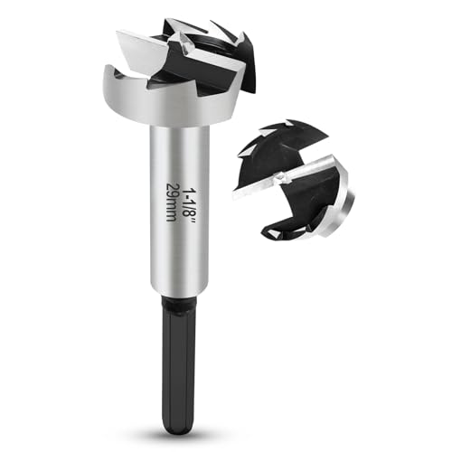NICAVKIT Professional 29mm Forstnerbohrer für Holz,29mm Forstner bohrer Bit Holz Lochschneider mit Sechskantschaft, Holzbohrer Topfbohrer Kunstbohrer für Holz von NICAVKIT