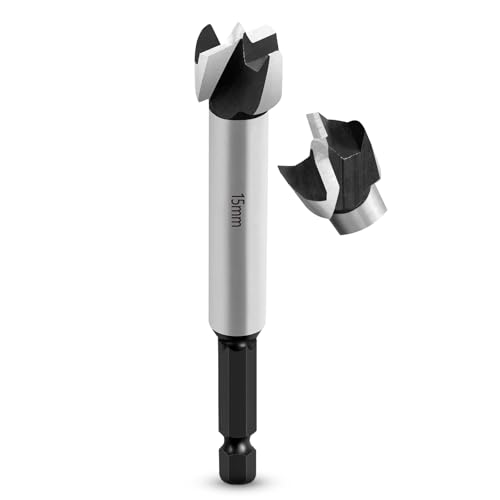 NICAVKIT Professional Forstnerbohrer 15mm für Holz,15mm Forstner bohrer Bit Holz Lochschneider mit Sechskantschaft, Holzbohrer Topfbohrer Kunstbohrer für Holz NICAVKIT Professional Forstnerbohrer 15mm für Holz,15mm Forstner bohrer Bit Holz Lochschneider mit Sechskantschaft, Holzbohrer Topfbohrer Kunstbohrer für Holz von NICAVKIT