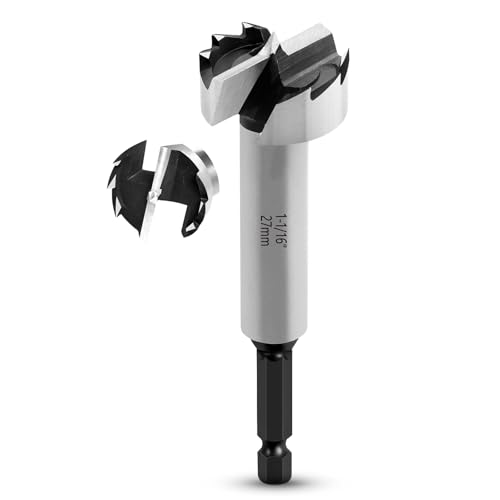 NICAVKIT Professional Forstnerbohrer 27mm für Holz,27mm Forstner bohrer Bit Holz Lochschneider mit Sechskantschaft, Holzbohrer Topfbohrer Kunstbohrer für Holz NICAVKIT Professional Forstnerbohrer 27mm für Holz,27mm Forstner bohrer Bit Holz Lochschneider mit Sechskantschaft, Holzbohrer Topfbohrer Kunstbohrer für Holz von NICAVKIT