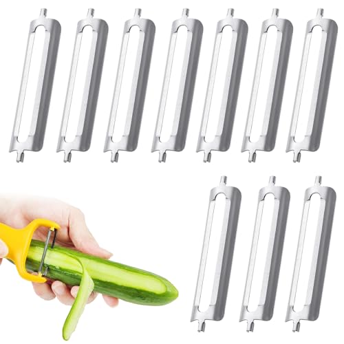 NICEIN® 10 PCS Sparschäler Ersatzklinge,Ersatzklingen für Kartoffelschäler,Flachschliff,Profischäler, Schäler,Spargelschäler,küchenzubehör (10PCS) von NICEIN