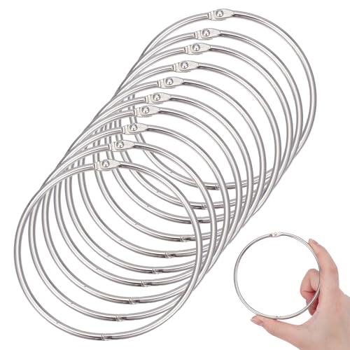 NICENEEDED 10 Packung 3.5 Zoll Loseblatt Binderringe Extra Großer Buch Schlüsselanhänger Aus Plattiertem Stahl Metall Schlüsselringe Für Zuhause Karteikarten Quittungen Memos NICENEEDED 10 Packung 3.5 Zoll Loseblatt Binderringe Extra Großer Buch Schlüsselanhänger Aus Plattiertem Stahl Metall Schlüsselringe Für Zuhause Karteikarten Quittungen Memos von NICENEEDED