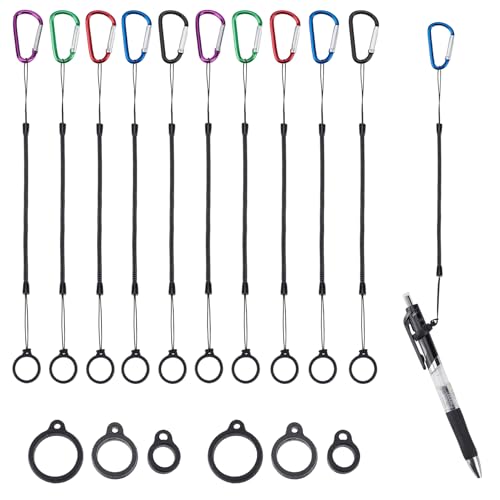 NICENEEDED 10 Sets Stiftleine Klemmbrett Lanyard 8.6 Zoll No Lost Lanyard In Schwarz Mit Kette Federkarabinerhaken Stift Silikonringschnalle Für Bürobedarf NICENEEDED 10 Sets Stiftleine Klemmbrett Lanyard 8.6 Zoll No Lost Lanyard In Schwarz Mit Kette Federkarabinerhaken Stift Silikonringschnalle Für Bürobedarf von NICENEEDED
