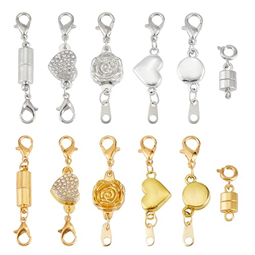 NICENEEDED 12 Stück Magnetische Halskettenverschlüsse Magnetverschluss Verlängerung In Gold Und Silber Magnetischer Verbinder Zur Schmuckherstellung NICENEEDED 12 Stück Magnetische Halskettenverschlüsse Magnetverschluss Verlängerung In Gold Und Silber Magnetischer Verbinder Zur Schmuckherstellung von NICENEEDED