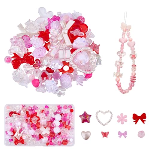 NICENEEDED 150 Stück Handyketten Set Zum Basteln von Perlen Handyanhänger Lanyard Handschlaufe Set Mit Matt Mattierte Perlen Geplatzte Perlen NICENEEDED 150 Stück Handyketten Set Zum Basteln von Perlen Handyanhänger Lanyard Handschlaufe Set Mit Matt Mattierte Perlen Geplatzte Perlen von NICENEEDED