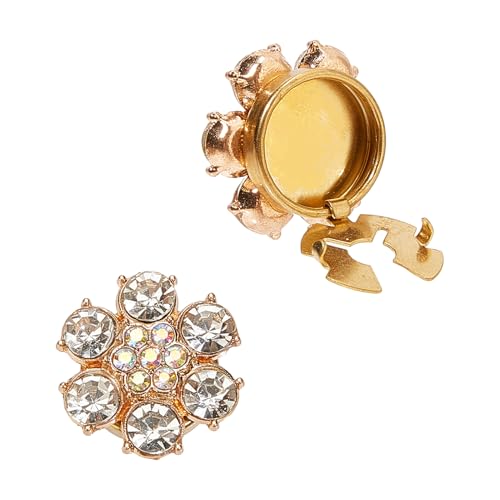 NICENEEDED 2 Stück Knopfabdeckung Mit Kristall Strass Knopfabdeckung Mit Blumenmuster Für Ärmel. Keine Werkzeuge Nötig. Sofortige Knopfverzierungen. NICENEEDED 2 Stück Knopfabdeckung Mit Kristall Strass Knopfabdeckung Mit Blumenmuster Für Ärmel. Keine Werkzeuge Nötig. Sofortige Knopfverzierungen. von NICENEEDED