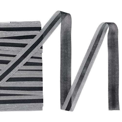 NICENEEDED 25 Yard Saumband Zum Aufbügeln, Schwarzes Fixiersaumband, Saumband Ohne Nähen, Selbstklebendes Stoffband, Nahtband von NICENEEDED
