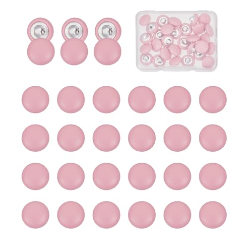 NICENEEDED 30 Stück Mit PU-Leder Überzogene Knöpfe, 11 mm Große Rosa Runde Knöpfe, Kunstleder-Metall-Ösenknopf Für Nähzubehör NICENEEDED 30 Stück Mit PU-Leder Überzogene Knöpfe, 11 mm Große Rosa Runde Knöpfe, Kunstleder-Metall-Ösenknopf Für Nähzubehör von NICENEEDED
