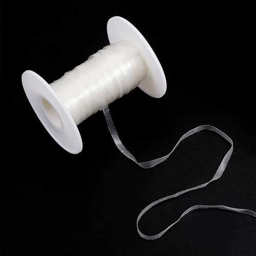 NICENEEDED 32 Yards Transparentes Gummiband, Dehnbarer Bikini-BH Mit Transparentem Träger, Unsichtbarer BH-Schultergurt, Breite 4 Mm von NICENEEDED