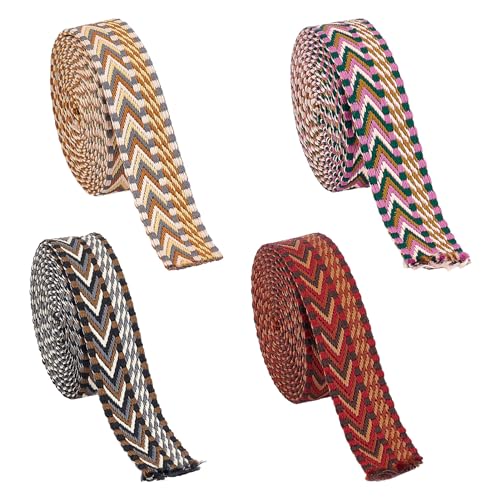 NICENEEDED 4 Rolle Polyester-Schnörkelborte, Geflochtene Polsterbesätze von Centipede, Dekorativer Stoff-Flechtbesatz, Vorhangstoff-Besatz NICENEEDED 4 Rolle Polyester-Schnörkelborte, Geflochtene Polsterbesätze von Centipede, Dekorativer Stoff-Flechtbesatz, Vorhangstoff-Besatz von NICENEEDED