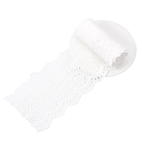 NICENEEDED 5 Yard Weißer Spitzen-Stickbesatz, Bestickte, Gekräuselte Spitze, Zum Aufnähen, Baumwoll-Spitzenstoffbesatz Für DIY-Basteln Und Nähen, Hochzeit, Brautkleid NICENEEDED 5 Yard Weißer Spitzen-Stickbesatz, Bestickte, Gekräuselte Spitze, Zum Aufnähen, Baumwoll-Spitzenstoffbesatz Für DIY-Basteln Und Nähen, Hochzeit, Brautkleid von NICENEEDED