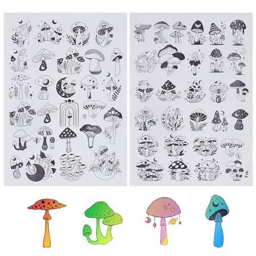 NICENEEDED 56 Stück Wasserlösliche Handnähstabilisatoren, Pilz-Transferstick Und Stickpapier, Bedrucktes, Besticktes Stickvlies Für Handnähliebhaber Und Anfänger NICENEEDED 56 Stück Wasserlösliche Handnähstabilisatoren, Pilz-Transferstick Und Stickpapier, Bedrucktes, Besticktes Stickvlies Für Handnähliebhaber Und Anfänger von NICENEEDED