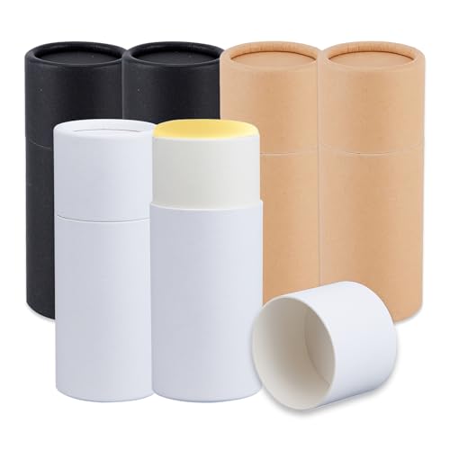 NICENEEDED 6 Stück 62g Lippenbalsamtuben Aus Pappe Leerer Lipgloss Balsam Halter Drehbare Deodorantbehälter Aus Kraftpapier Für Selbstgemachte Lippenstifte Lippenpflegestifte von NICENEEDED