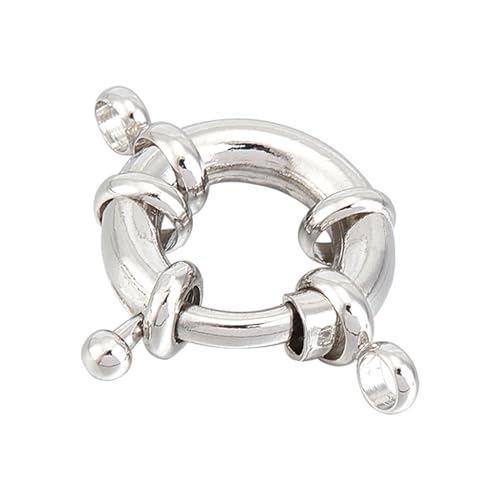 NICENEEDED 925 Versilberter Federringverschluss 14 mm Runder geschlossener Ringverschluss Schmuck Federverschlüsse von NICENEEDED