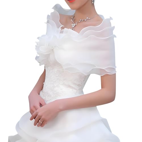 NICENEEDED Abnehmbarer Brautschal Aus Tüll Weiße Hochzeitsträger Puffkleid Schal Ärmelschals Abnehmbares Schulter Cover Up Accessoire Für Hochzeitskostüme NICENEEDED Abnehmbarer Brautschal Aus Tüll Weiße Hochzeitsträger Puffkleid Schal Ärmelschals Abnehmbares Schulter Cover Up Accessoire Für Hochzeitskostüme von NICENEEDED