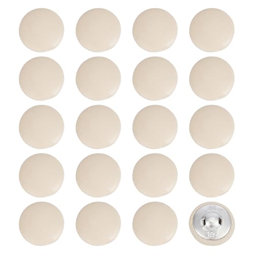 NICENEEDED Smoking-Knöpfe aus Kunstleder, 18 mm, Beige, für DIY-Kleidung, handgefertigt, Vintage-Mantelknöpfe mit Metallschaft, 20 Stück NICENEEDED Smoking-Knöpfe aus Kunstleder, 18 mm, Beige, für DIY-Kleidung, handgefertigt, Vintage-Mantelknöpfe mit Metallschaft, 20 Stück von NICENEEDED