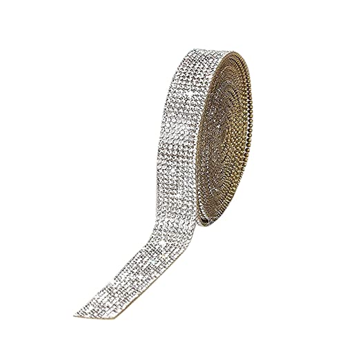 NICERAM Diamantbandrolle - Bling Wrap DIY Strassstreifen - Selbstklebendes Kristall-Strassband für Kunsthandwerk von NICERAM