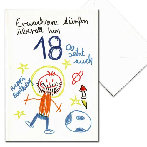 65677 - NICI - Kinderkunst Klappkarten 38 - Geburtstag Erwachsene dürfen überall hin 65677 - NICI - Kinderkunst Klappkarten 38 - Geburtstag Erwachsene dürfen überall hin von NICI